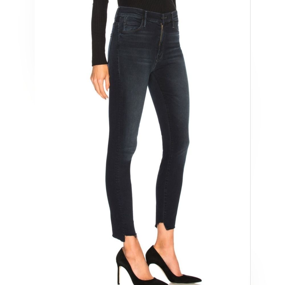 Mother | The Stunner Two Step Fray Last Call Dark Wash Denim Jeans, Womens 31